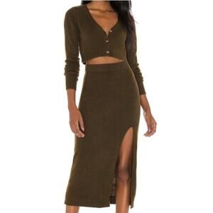 L’Academie Drew Midi Skirt Size Medium